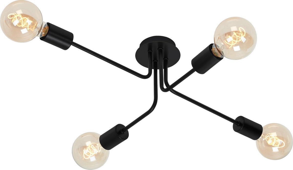 Briloner kuglo - industriel loftslampe - 4-lys - e27 max. 60w - sort