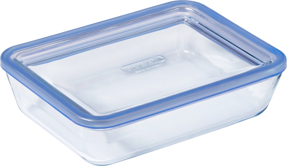 Pyrex rektangulært bageform i rent glas 0,8 liter