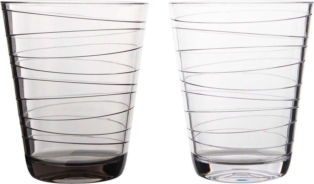Gimex - linea line - vandglas - striber - 300 ml - 2 stk