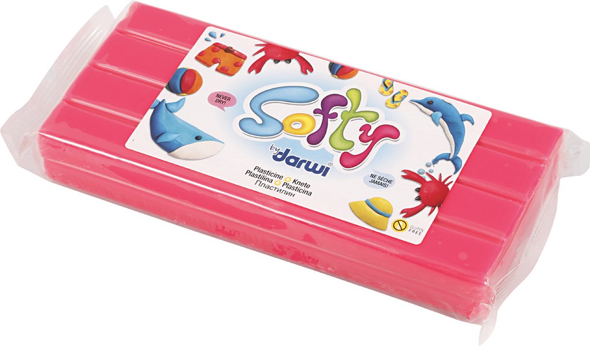 Creativ firma softy modellering ler plasticine 500 gr pink