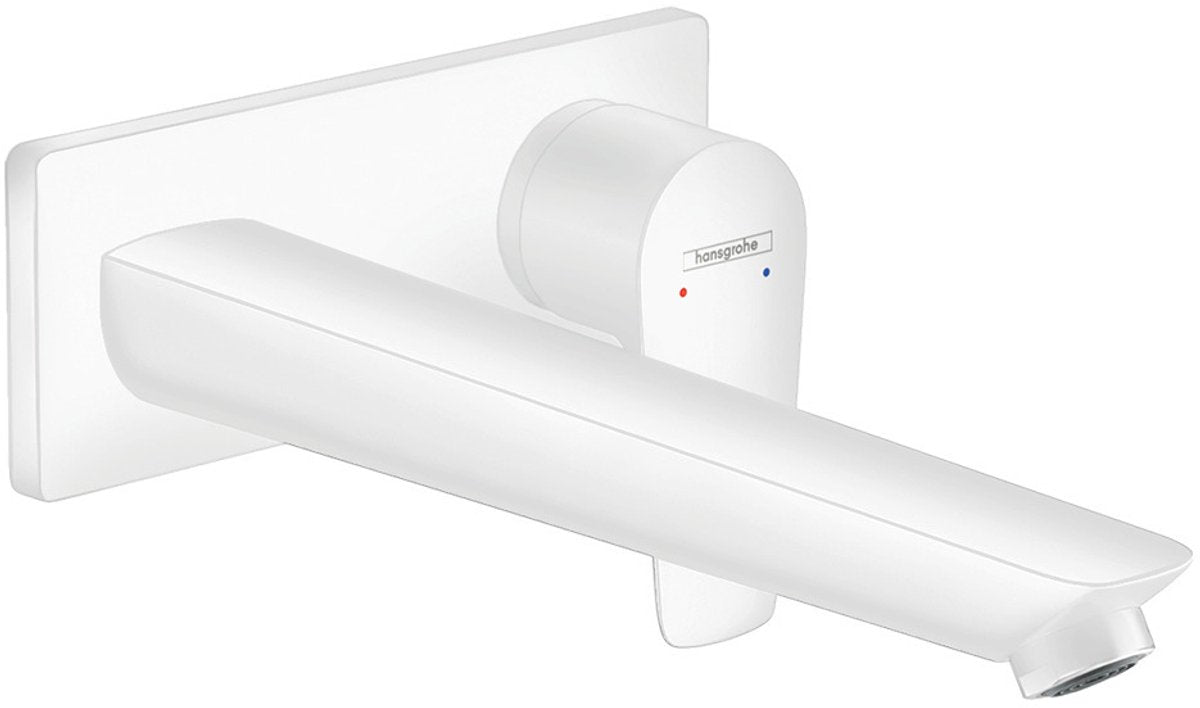 Hansgrohe talis e - håndvaskarmatur - etgrebsbetjening - med aftapningsprop - 225mm størrelse - mat hvid