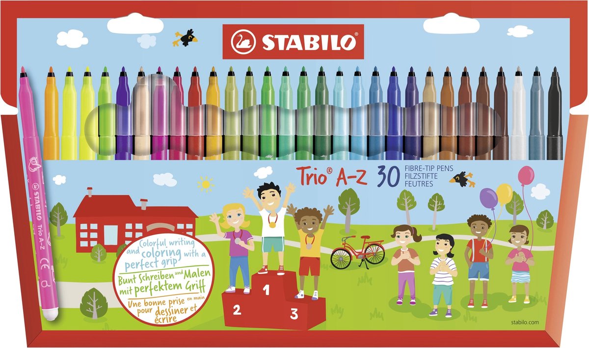 Stabilo trio a-z - tusch - sæt med 30 stk