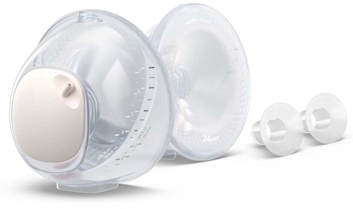 Philips avent dubbele opvangcups - ultralicht - skinsense siliconen opvangcups - comfortabele pasvorm - handsfree -scf439 01
