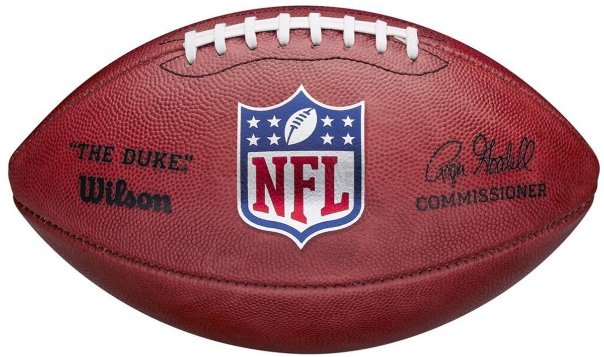 Wilson - nfl - mini - replica - the duke - amerikansk fodbold - brun sølv