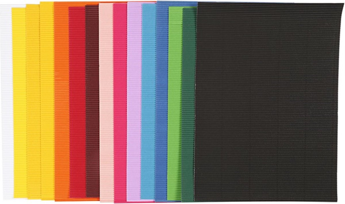 Creativ virksomhed https: www.cchobby.nl ribbet pap-ark-25x35-cm-80-gr-15-div-vellen-1-doos