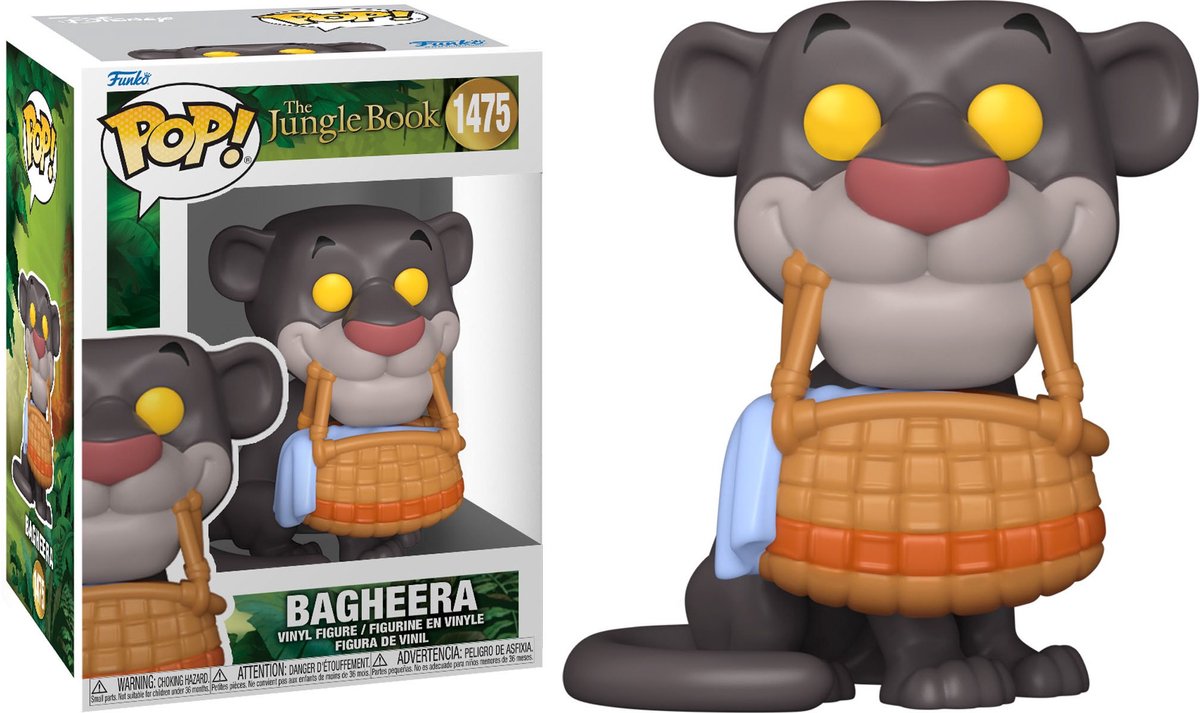 Junglebog bagheera vinylfigur 1475 funko pop! flerfarvet