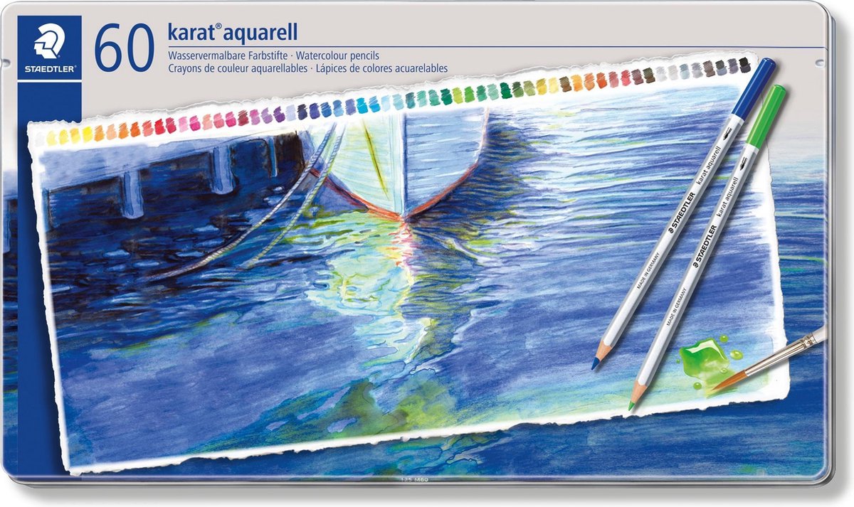 Staedtler karat aquarell farveblyant - sæt 60 stk