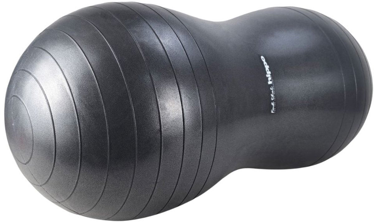 Find den flodhest balancebold til børn - peanut ball mørkegrå - 50×50×100 cm - inklusive pumpe - motor balance - 3+