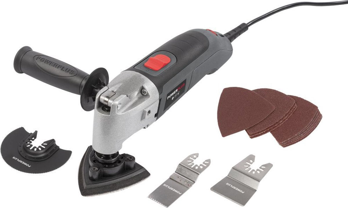 Powerplus oscillerende multiværktøj powe80015 - multiværktøj 300w - op til 44000 rpm - inkl. 14 tilbehør