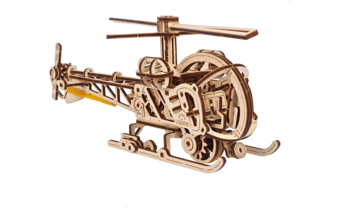 Ugears træ 3D model - mini helikopter