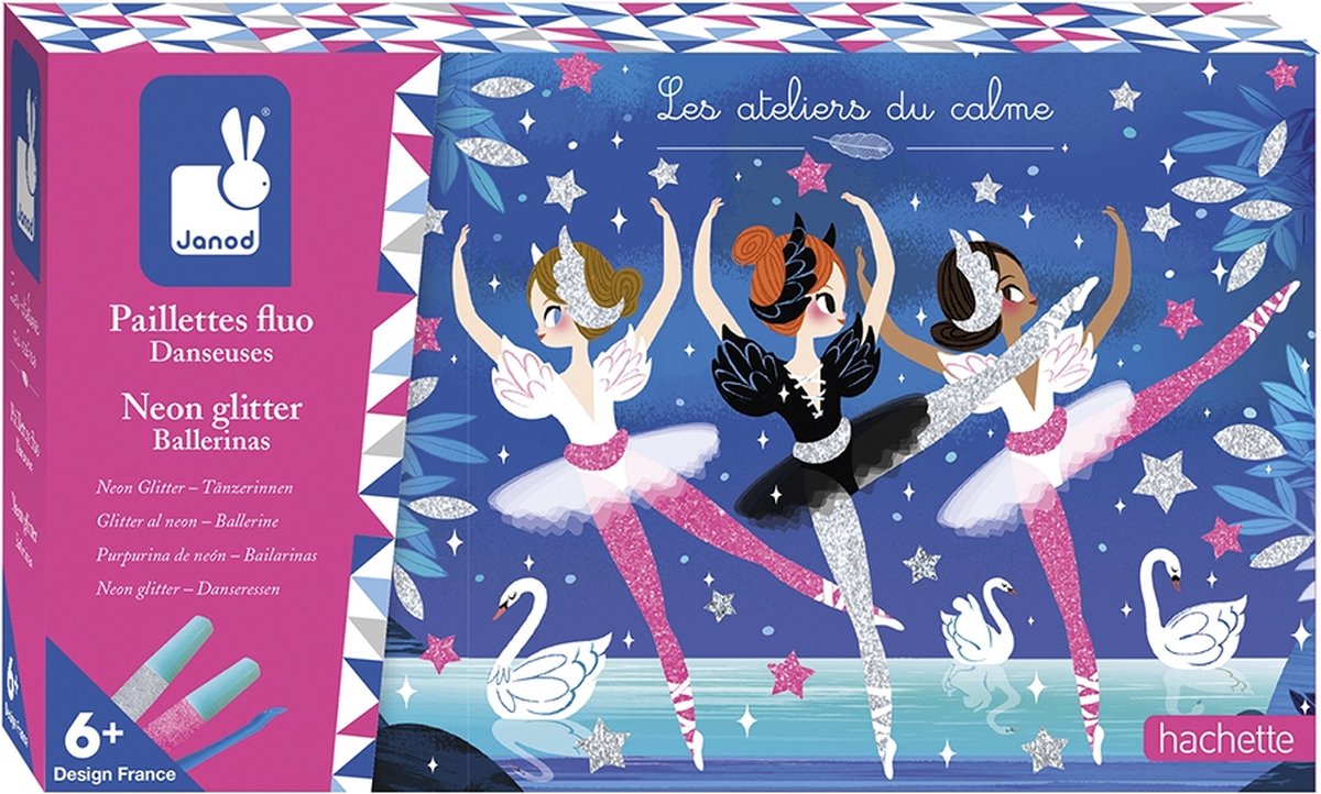 Janod - les ateliers du calme - neon glitter ballerina håndværkssæt