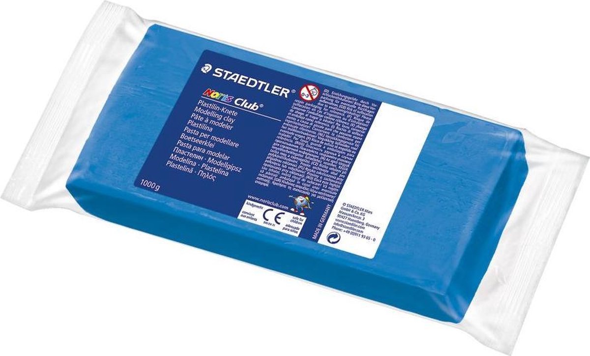 Staedtler noris modellervoks - blok 1 kg blå