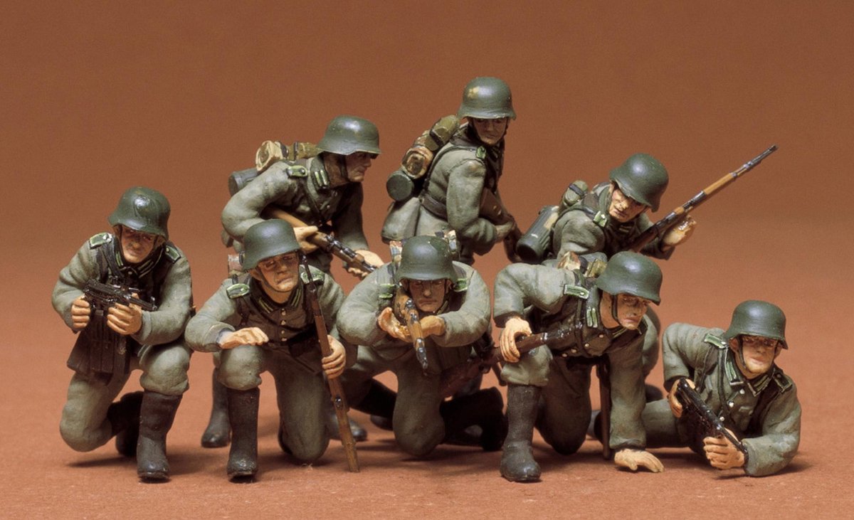 Tamiya tyske tank grenaderer (8 figurer) - skala 1 35 - - tam35061