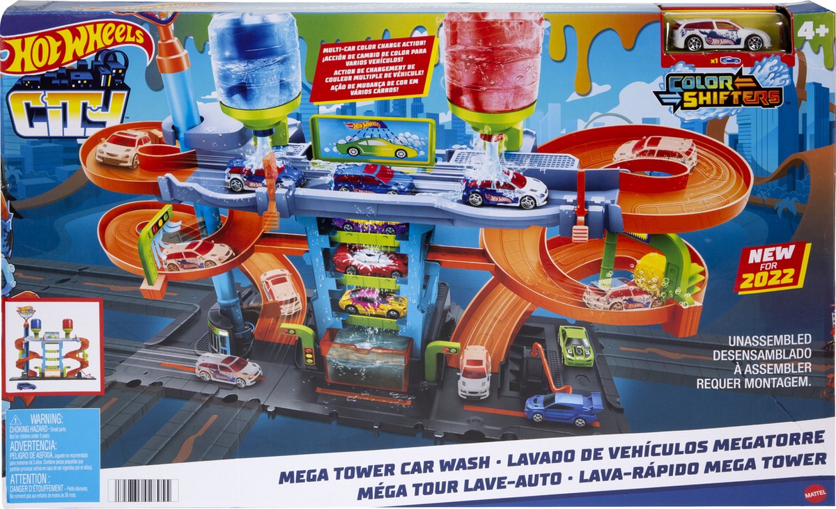 Hot wheels city mega bilvask - legetøjskøretøj