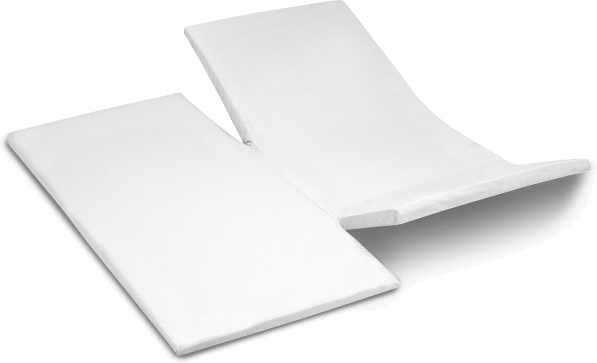 Cinderella - premium molton topper - met dubbele split - 180x200 cm - tot 15 cm matrashoogte - wit