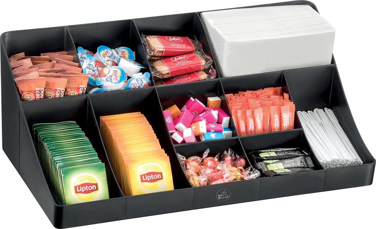 Take a break by cep organisatie element voor de koffiehoek of keuken | 11 compartimenten | kleur zwart