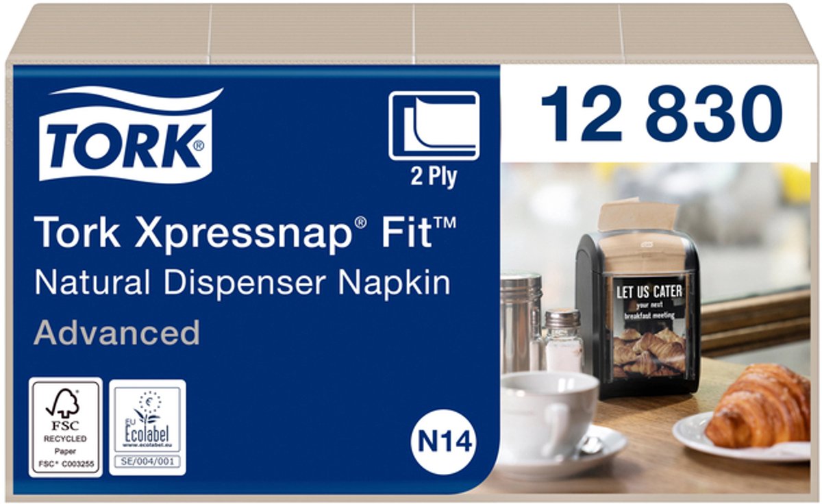 Tork serviet n14 advanced multifold 2-lags natur