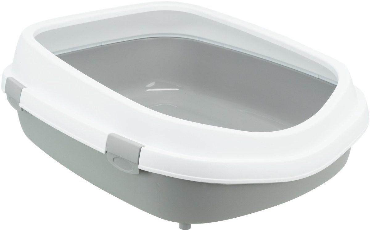 Trixie - kattebakke primo - med kant - grå hvid - xxl - 71x56x25 cm