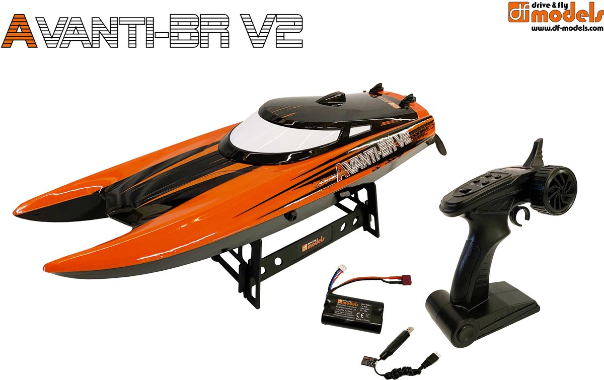 Df-modeller avanti br v2 rennboot børstet klar til at køre (rtr)