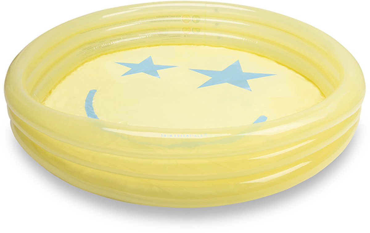 Svømmeting - svømmehal - ø150 cm - gul - smiley - baby
