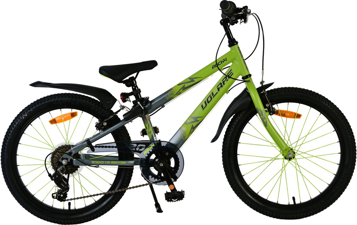Volare rocky børnecykel - 20 tommer - drenge - grøn - 7 gear