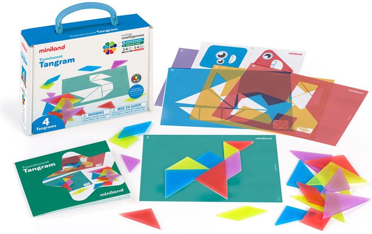 Miniland lightpad gennemsigtigt legetøj - tangram