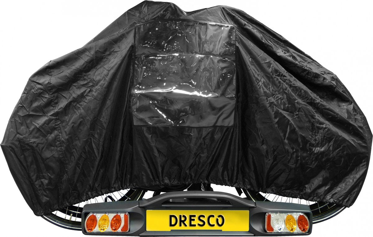 Dresco cykelovertræk til 2 cykler - 150x74x123cm - elastik - lomme - 2 cykler