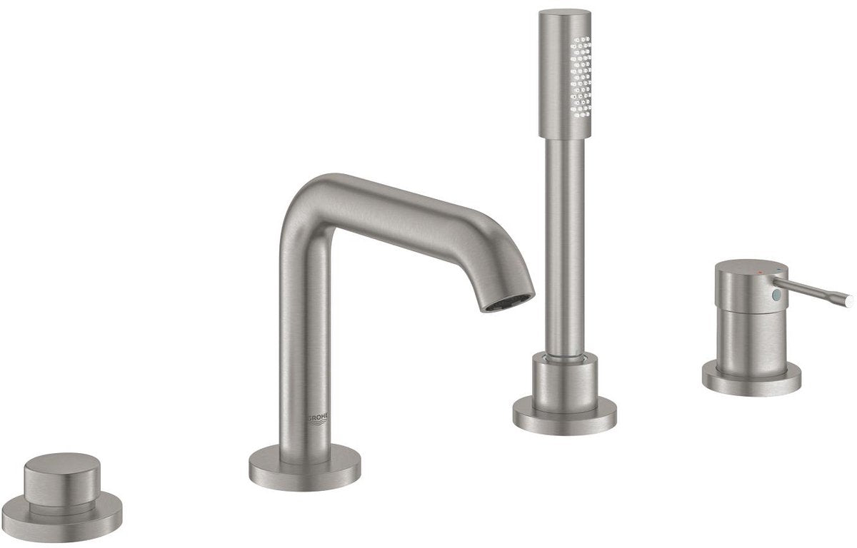 Grohe essence nye fire-hullers badefælge kombination - supersteel
