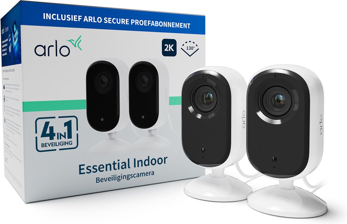 Arlo essential 2k indendørs sikkerhedskamera - 2 IP-kameraer