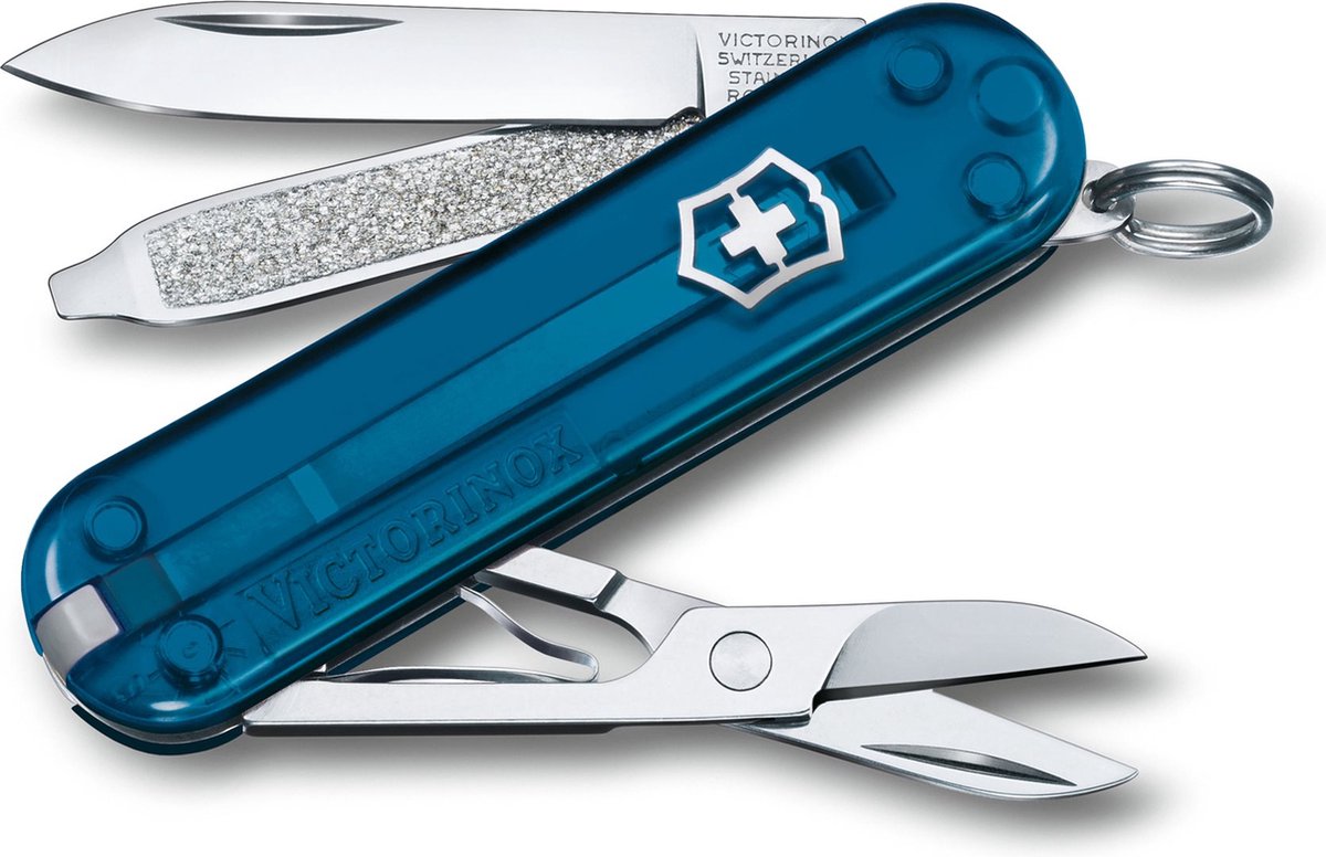 Victorinox classic SD gennemsigtig lommekniv - skyhøj - 7 funktioner