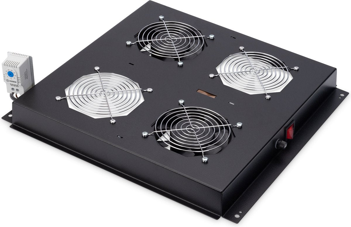 Digitus dn-19 fan-2-b-n rack tilbehør ventilationspanel
