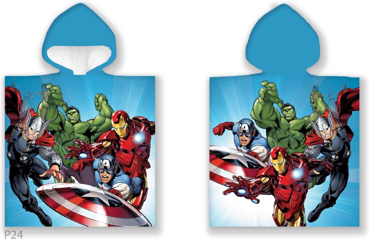 Marvel avengers marvel poncho - 55 x 110 cm - bomuld