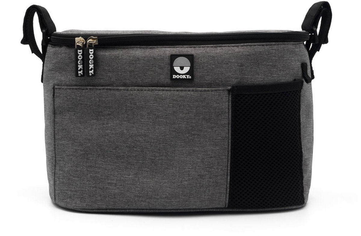 Dooky stroller organizer deluxe sort grå