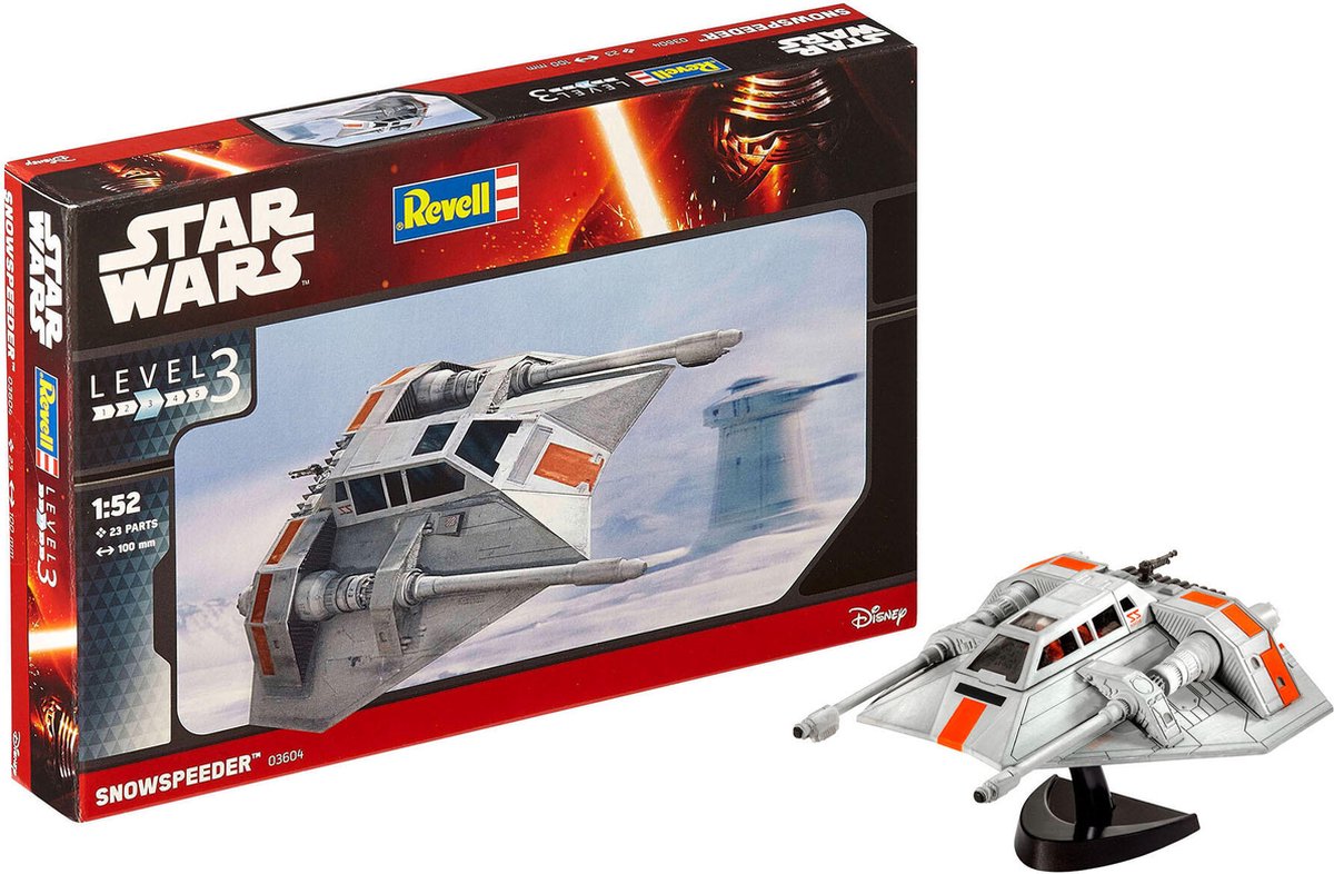 Revell modelbyggesæt rumrejser - 03604 star wars snowspeeder plastik - 1:52 - modelfremstilling