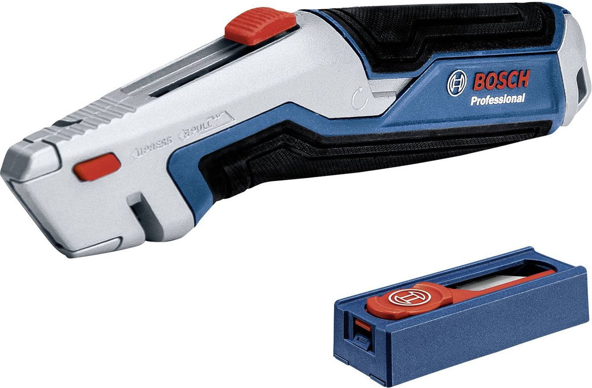 Bosch professionel udtrækkelig kniv + klinger (1x udtrækkelig kniv, 10+3 reserveblade)