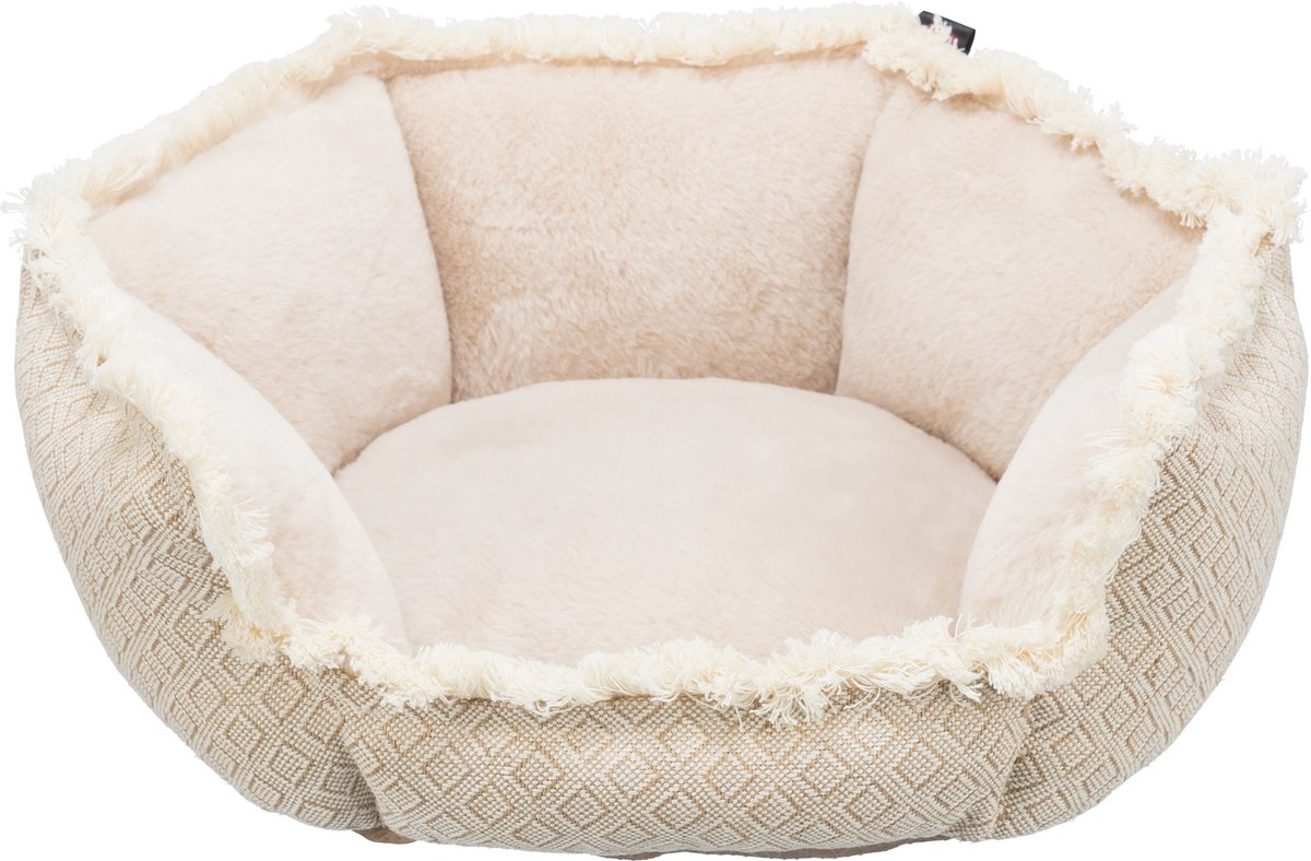 Trixie - hundekurv boho - kantet - beige - 65x65 cm