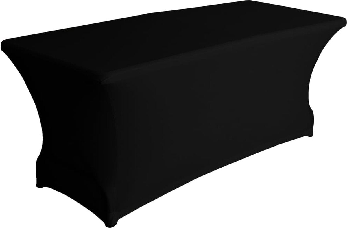 Perel betræk til bord, sort, rektangulært, 180 cm x 75 cm x 74 cm