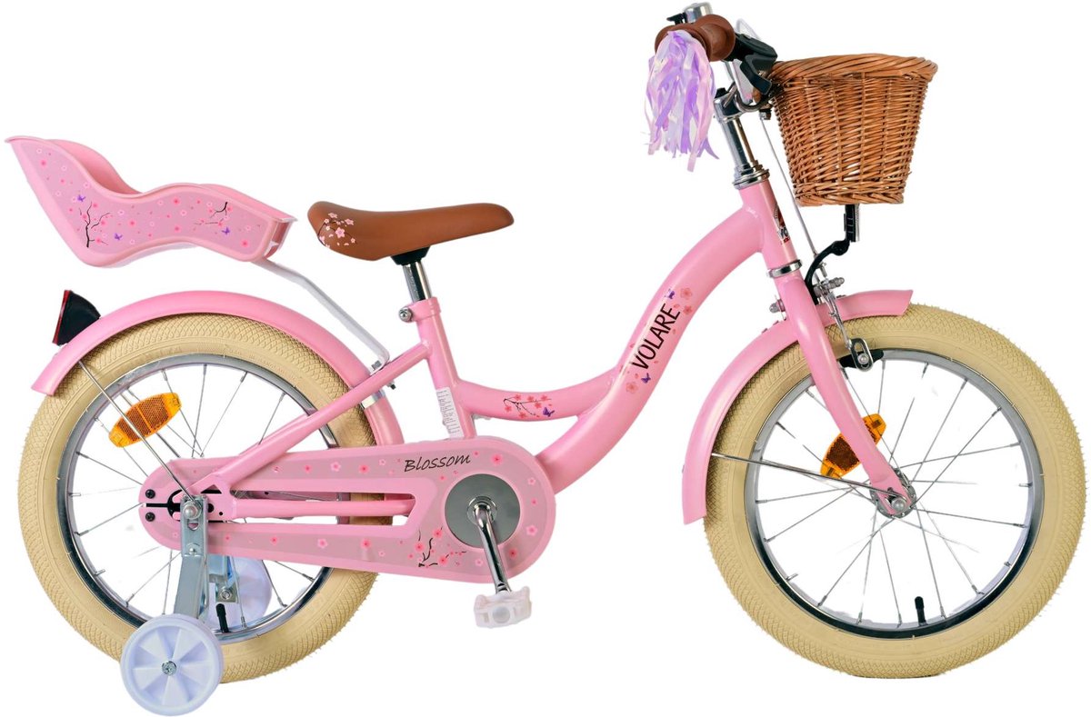 Volare Blossom Børns cykel - piger - 16 tommer - lyserød