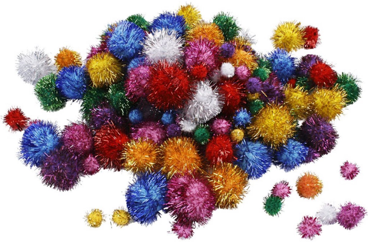 Https: www.cchobby.nl pomponer-d-15-40-mm-glitter-ca-90-piece-strong-colors-62-gr-1-box