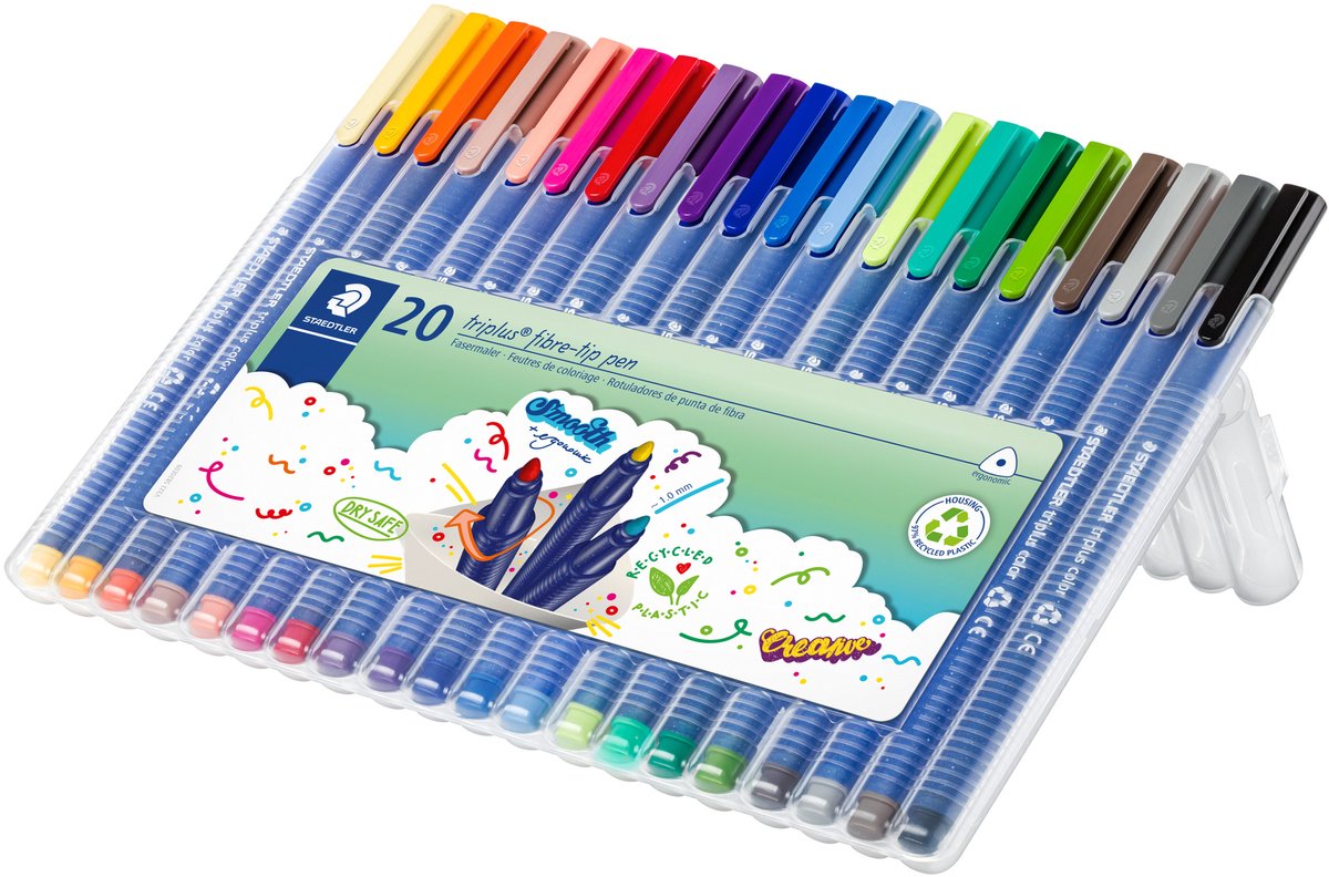 Staedtler triplus farve farve pen - æske 20 stk