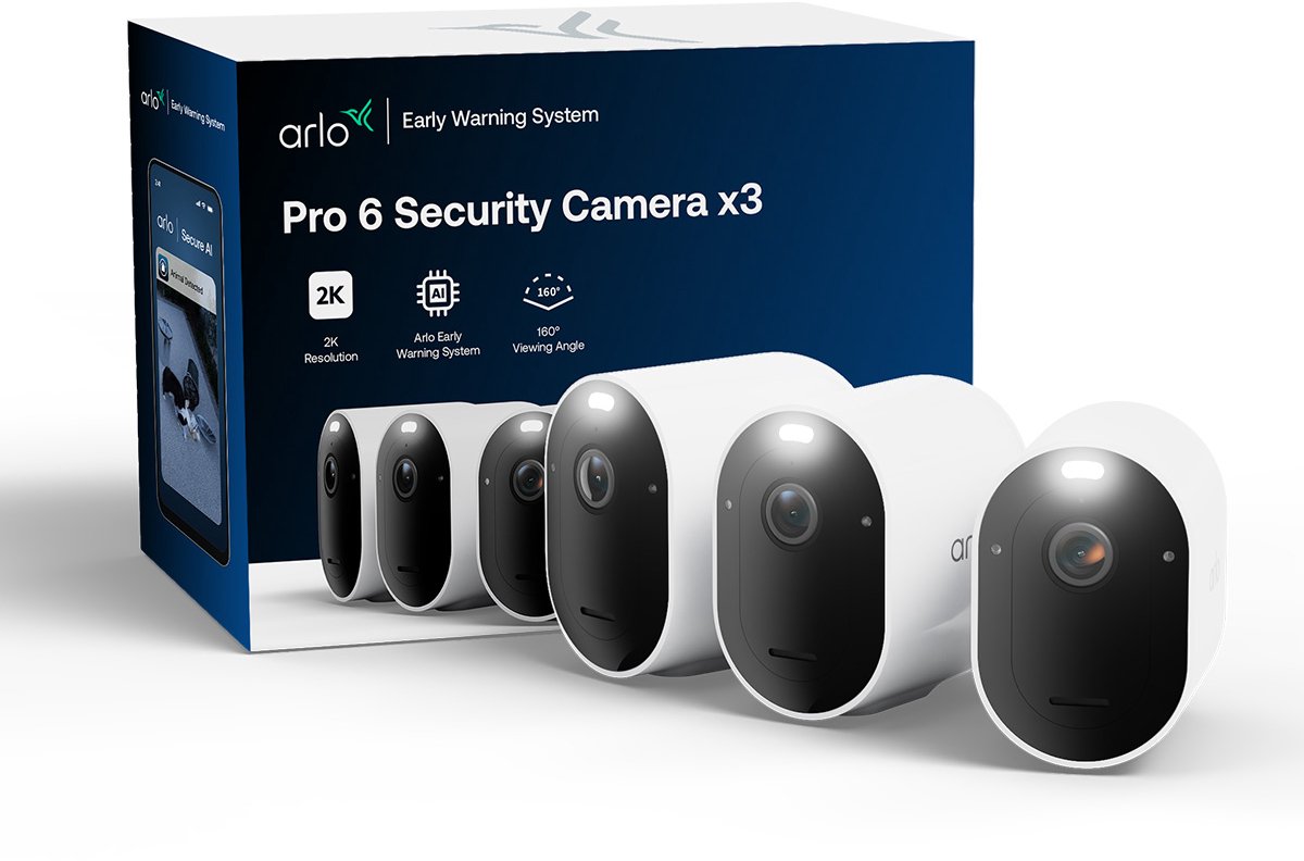 Arlo pro 6 2k+ sikkerhedskamera - 3 IP-kameraer