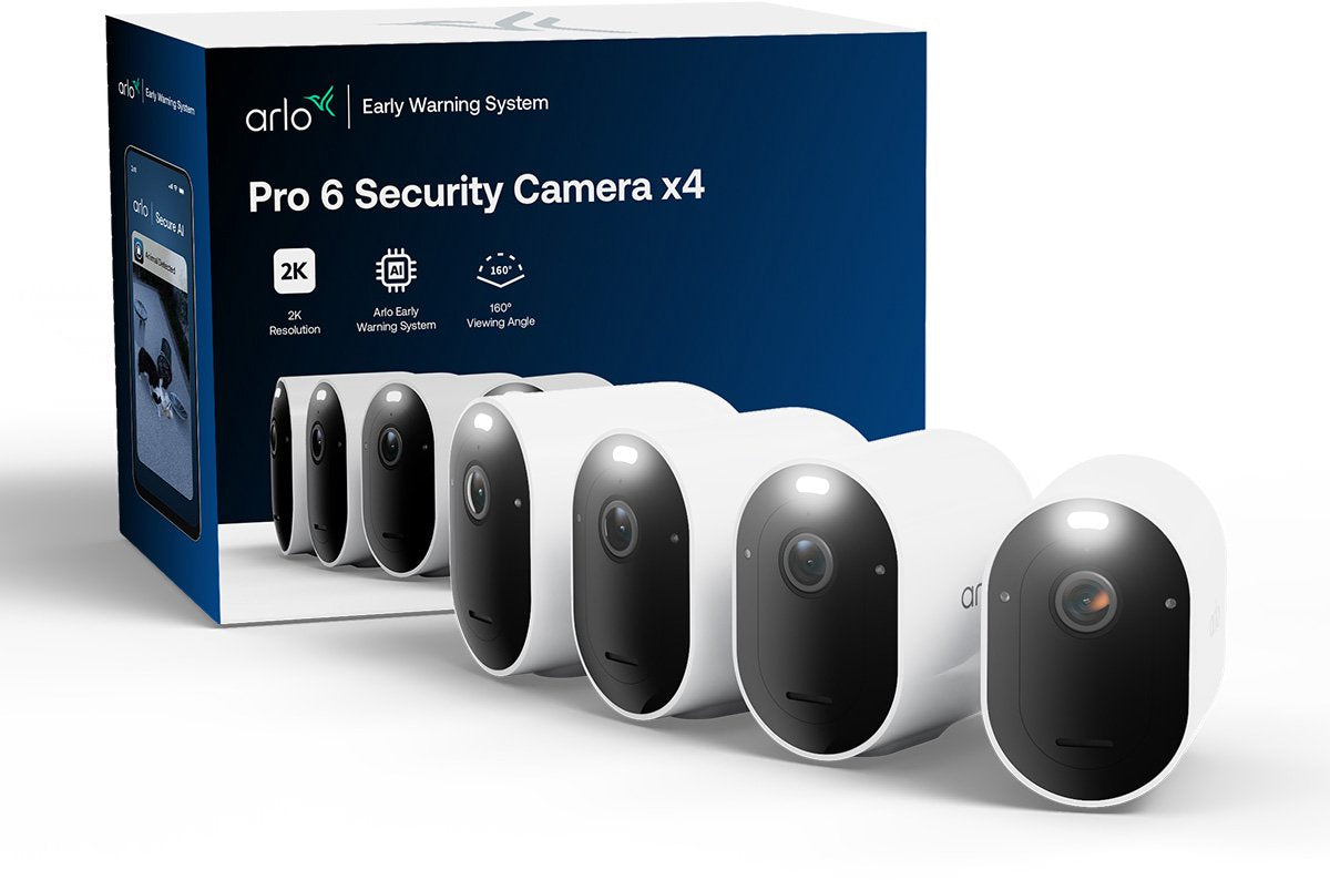Arlo pro 6 2k+ sikkerhedskamera - 4 IP-kameraer
