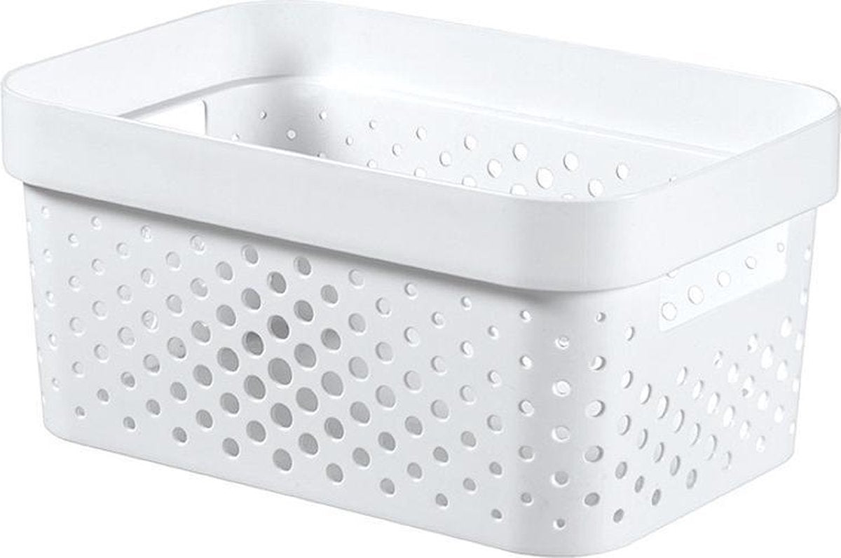 Curver infinity box dots 4,5l hvid - 100% genanvendt