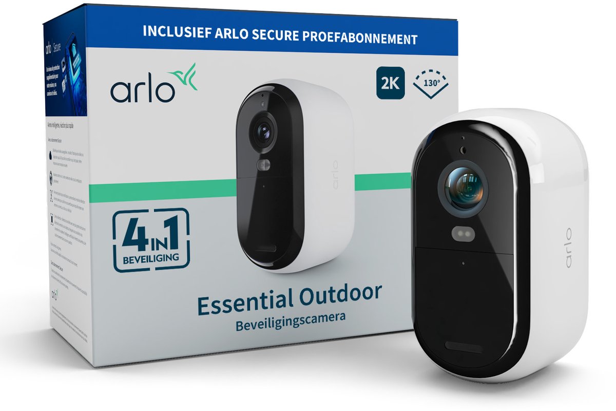 Arlo essential2 2k sikkerhedskamera - 1 ip-kamera