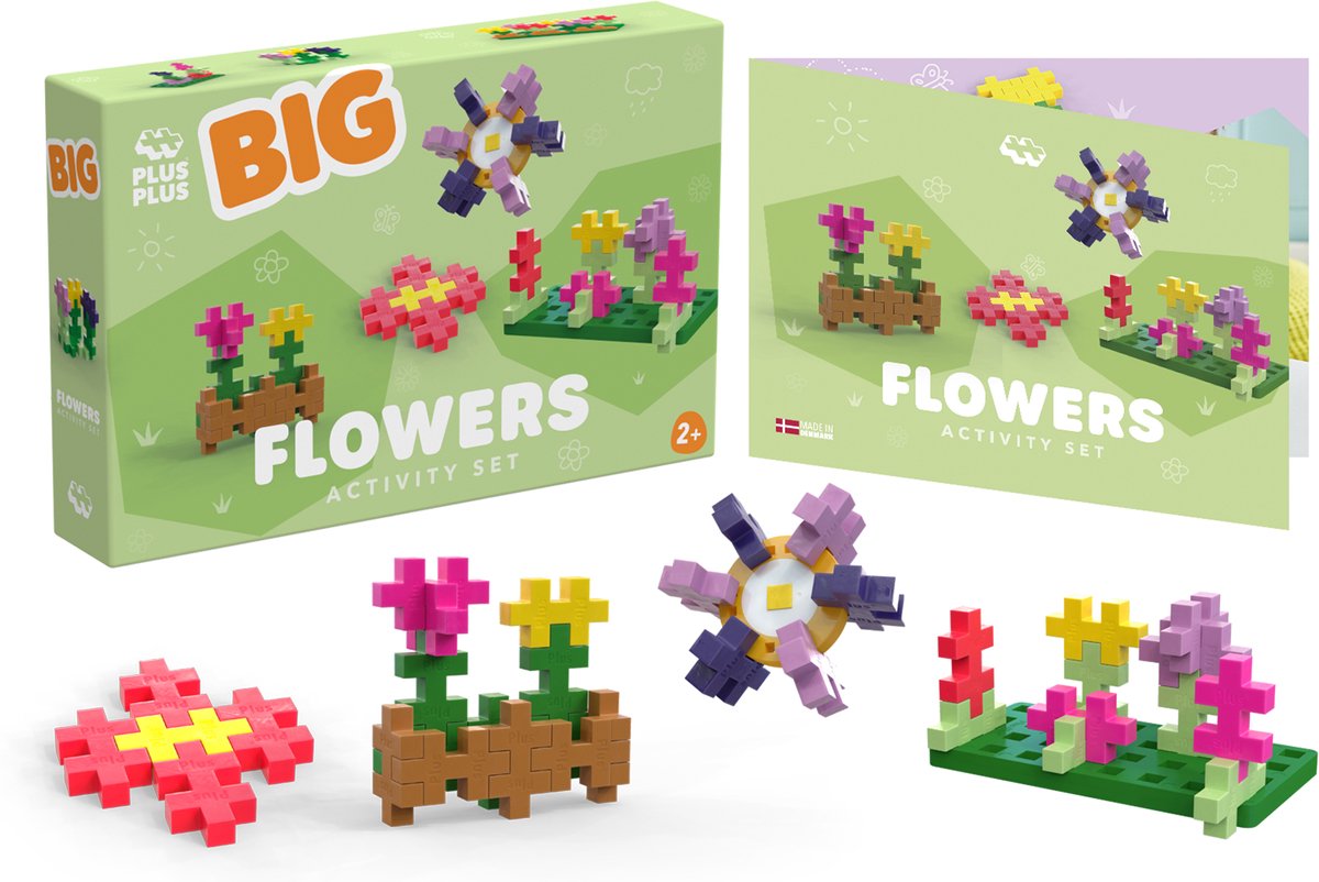 Plus-plus store aktivitetsblomster blomster – 4355 – byggelegetøj – byggelegetøj – sæt med 40 byggeklodser – fra 1 år