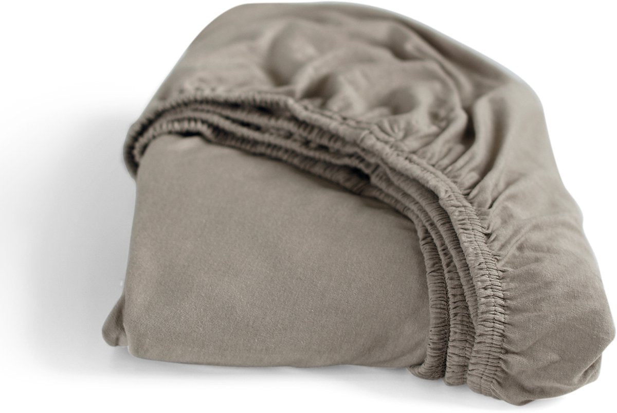 Cinderella - hoeslaken (tot 25 cm) - double jersey - 70x200 - taupe