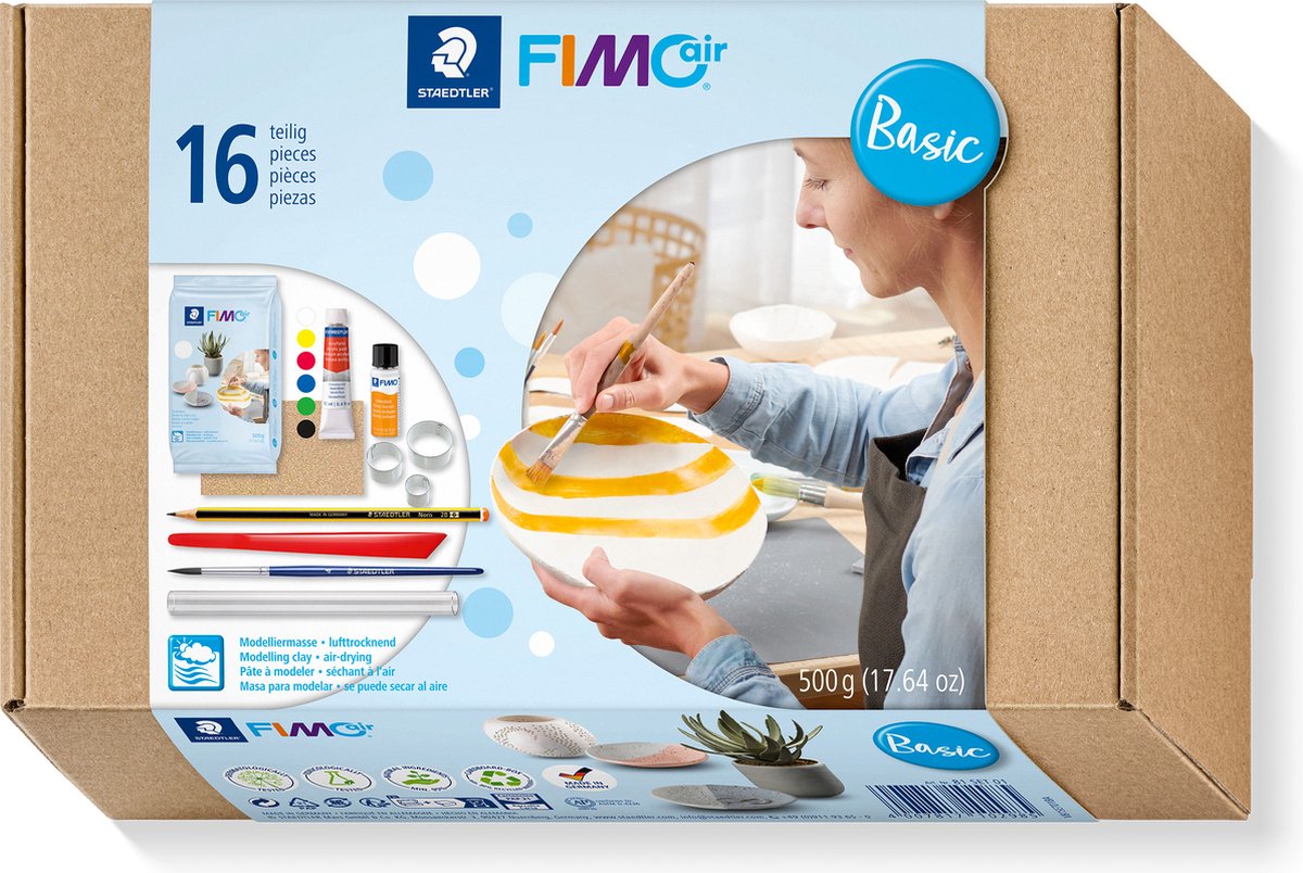 Fimo air - lufttørrende modellervoks - sæt basic
