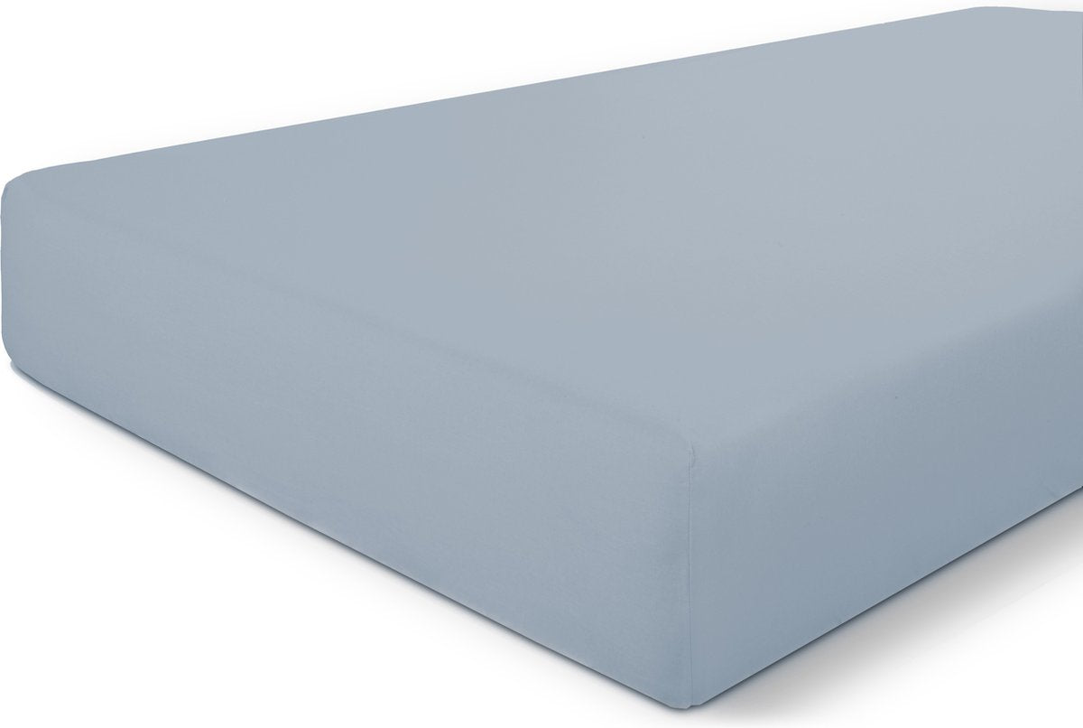 Byrklund hoeslaken bed basics cotton - 90x200 - 100% katoen - blauw
