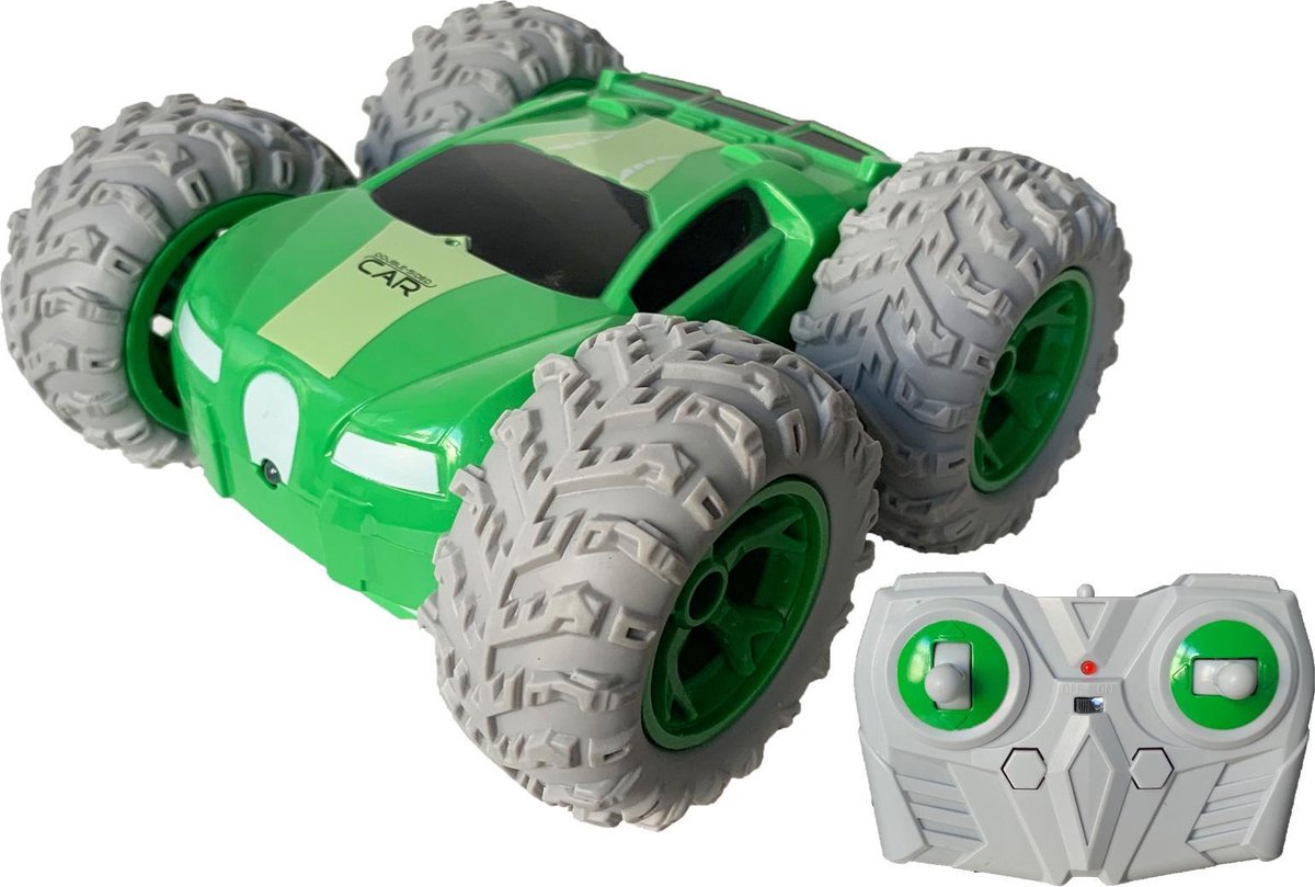 Gear2play rc stunt racer grøn 1:18 - rc bil - kontrollerbar bil