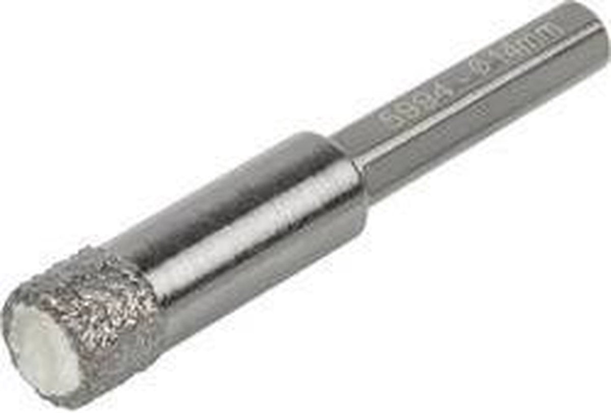 Wolfcraft - flisebor 14mm - tørbor - diamantbor - sekskantet skaft sekskant - ø 14 mm - 5994000